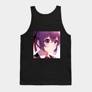 Anime Eyes - Purple and Worried Tank Top